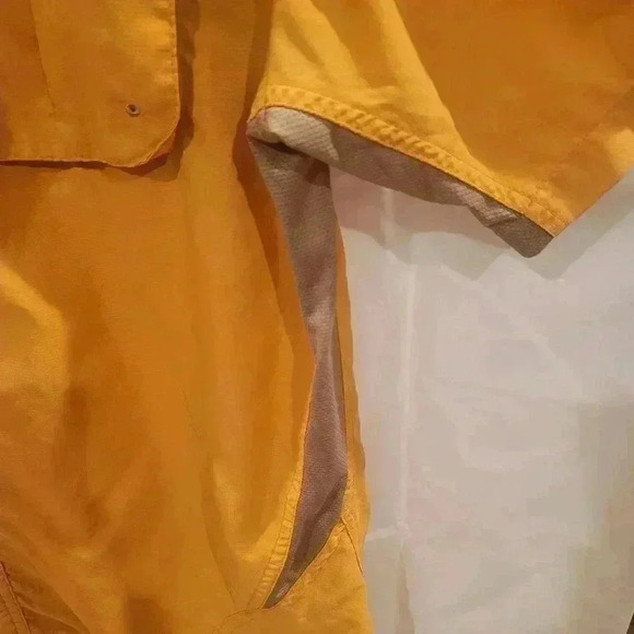 Natural Gear Button Up Shirt Mens Medium Orange Nylon Short Sleeve Outdoors - Picture 5 of 7